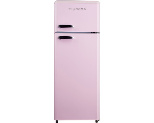 Wolkenstein GK212.4RT SP roze koel-vriescombinatie, afmetingen (B x H x D): 54,5 x 145,6 x 62,6 cm, koelgedeelte: 172 l, vriesgedeelte: 39 l