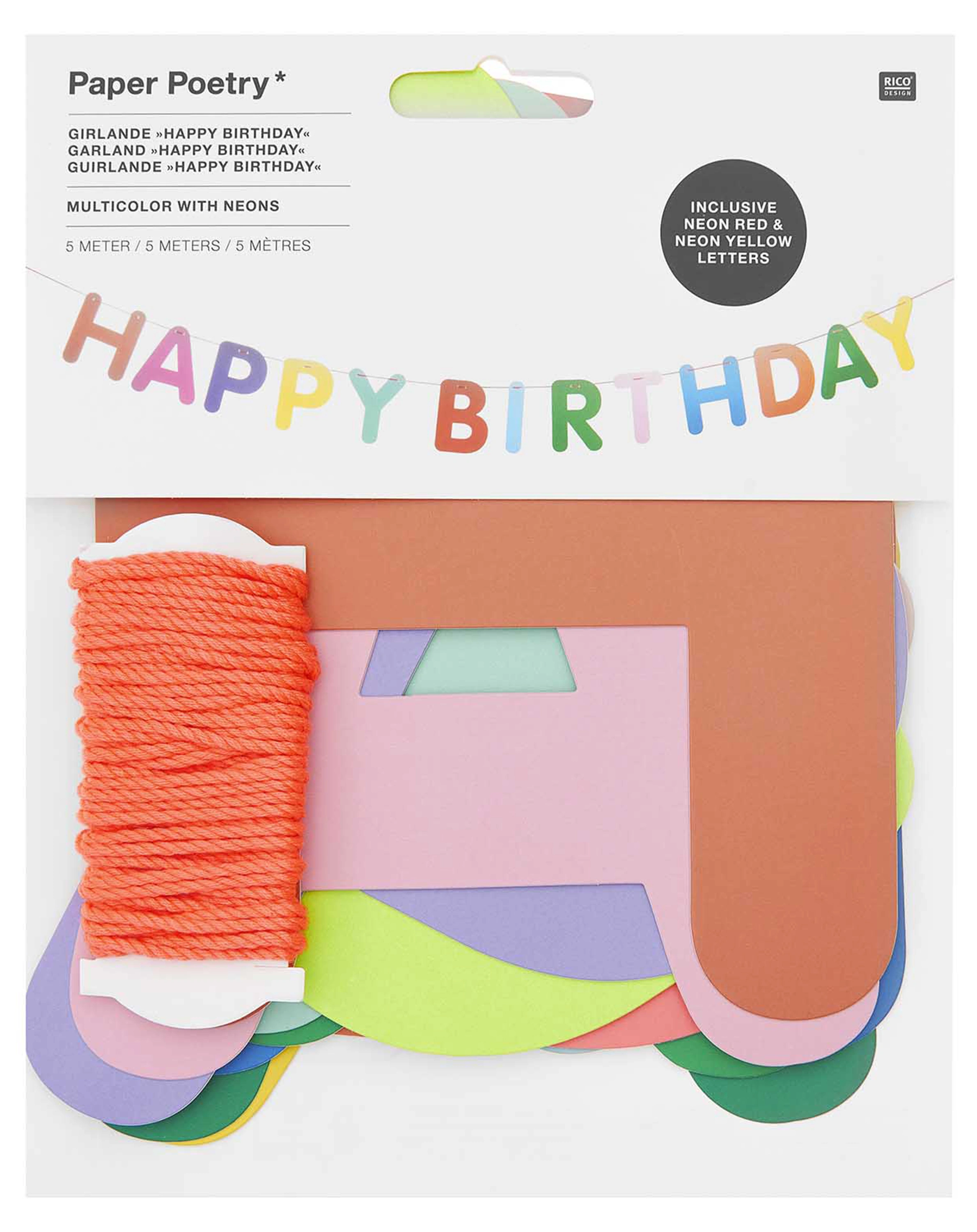Girlande HAPPY BIRTHDAY in bunt