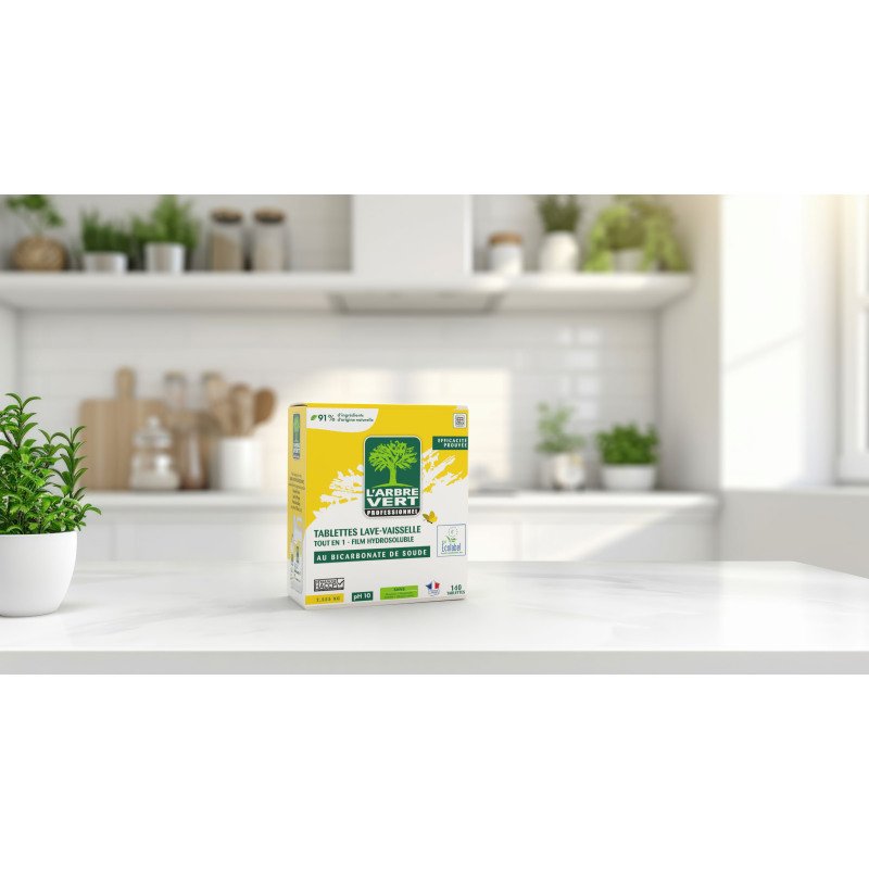 Tablettes lave-vaisselle L'Arbre Vert Professionnel  Tout en 1 - Paquet de 140