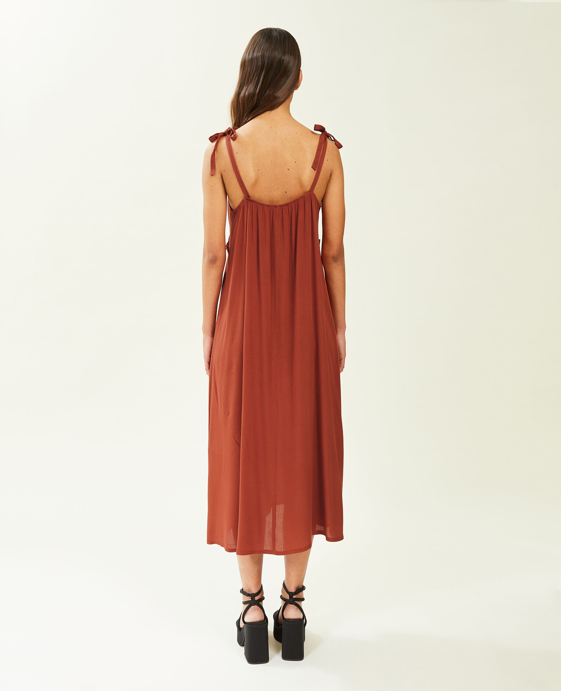Robe longue triangle - Camel
