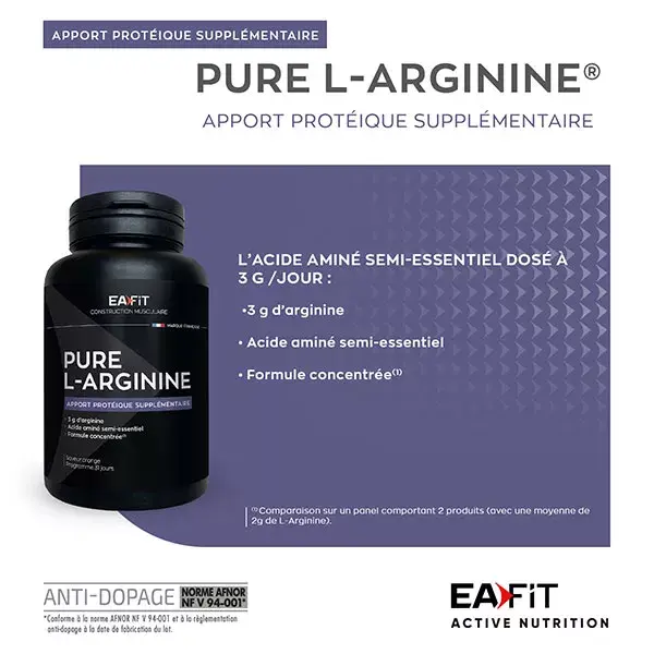 Eafit Pure L-Arginina Sabor Laranja 141g