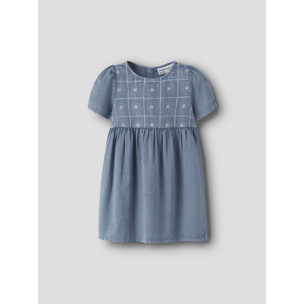 Køb Name It Faded Denim Nmfherta Ss Kjole