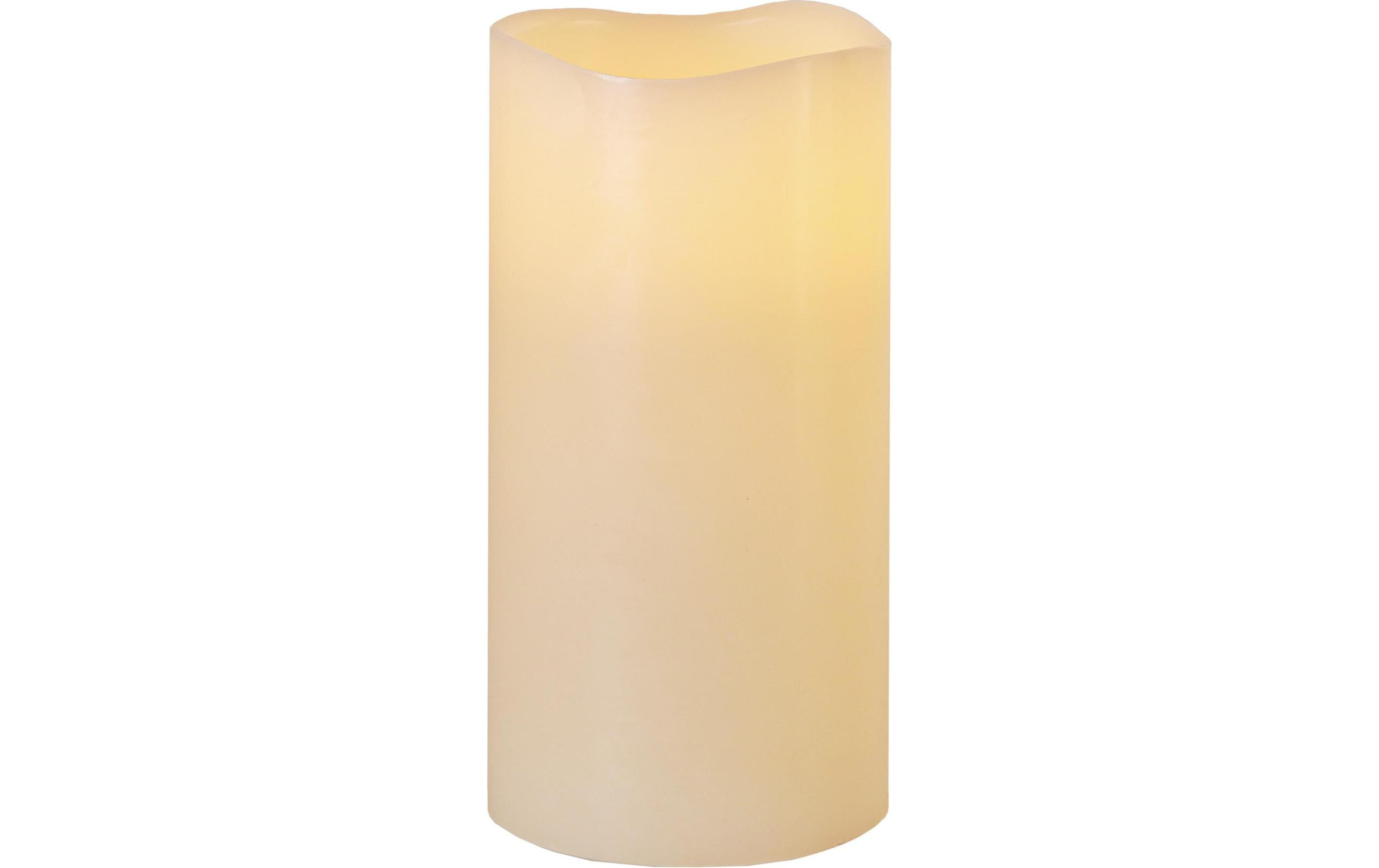 LED-Kerze Big Ø 10 x 20 cm, BeigeKerze aus Echtwachs mit LED Licht