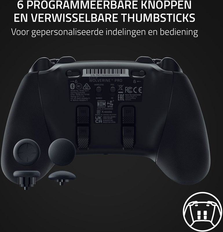 Razer - Wolverine V2 Pro - Gamepad - Zwart - Ergonomisch Ontwerp