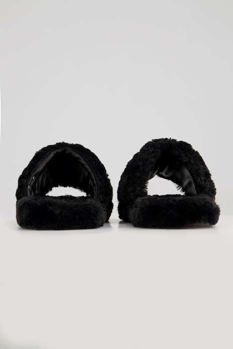 Slipper, Fake Fur, EVA-Außensohle