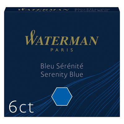 Waterman - 6 cartouches d'encre pour stylo plume - bleu