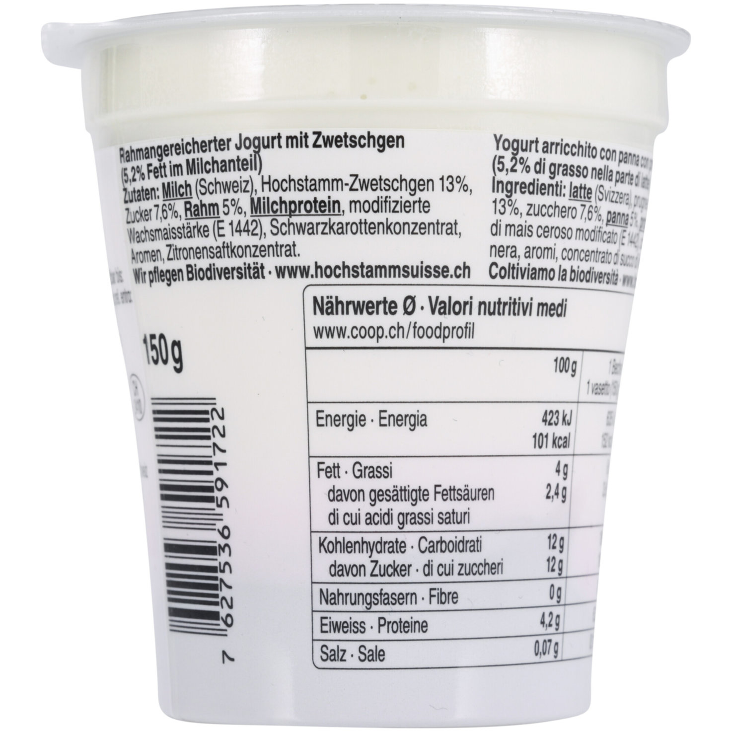 Joghurt unterlegt Zwetschge 2x150g -