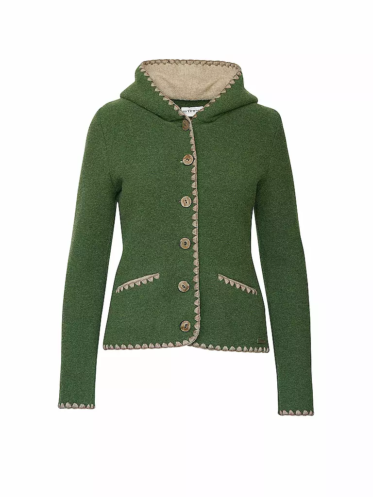 STAPF Strickjacke Tailored Fit LOREA grün