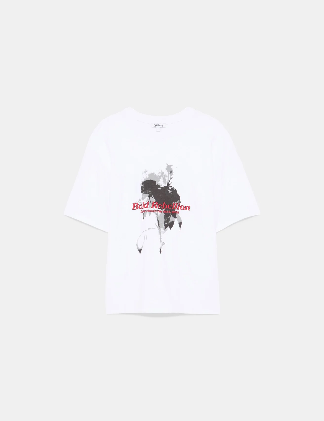 T-shirt oversize à message blanc