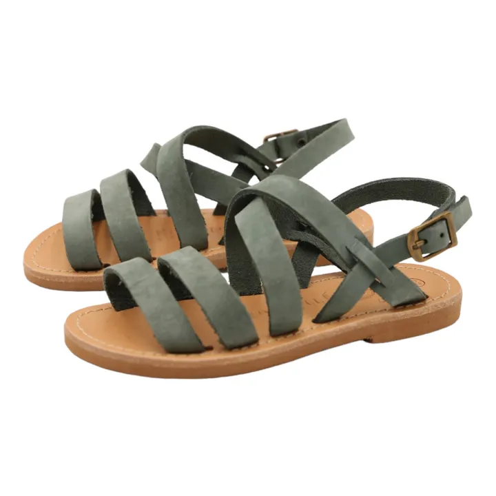 Théluto Sandales Jackie | Vert de gris