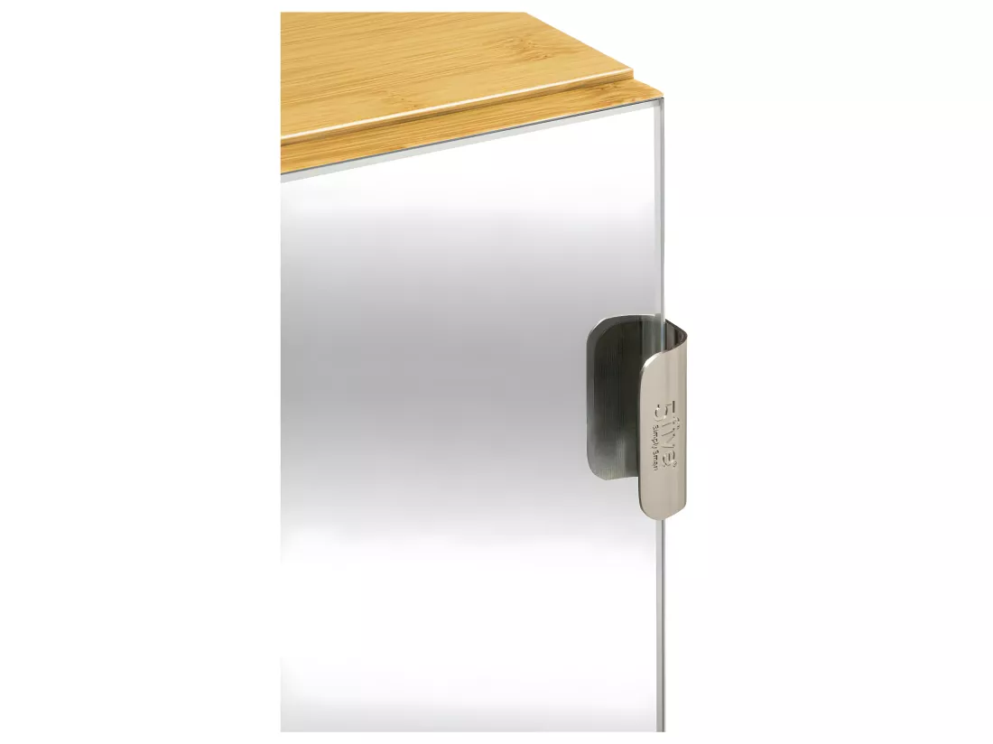 Meuble Étagère de salle de bain en Bois Porte Miroir modulable H 55 cm