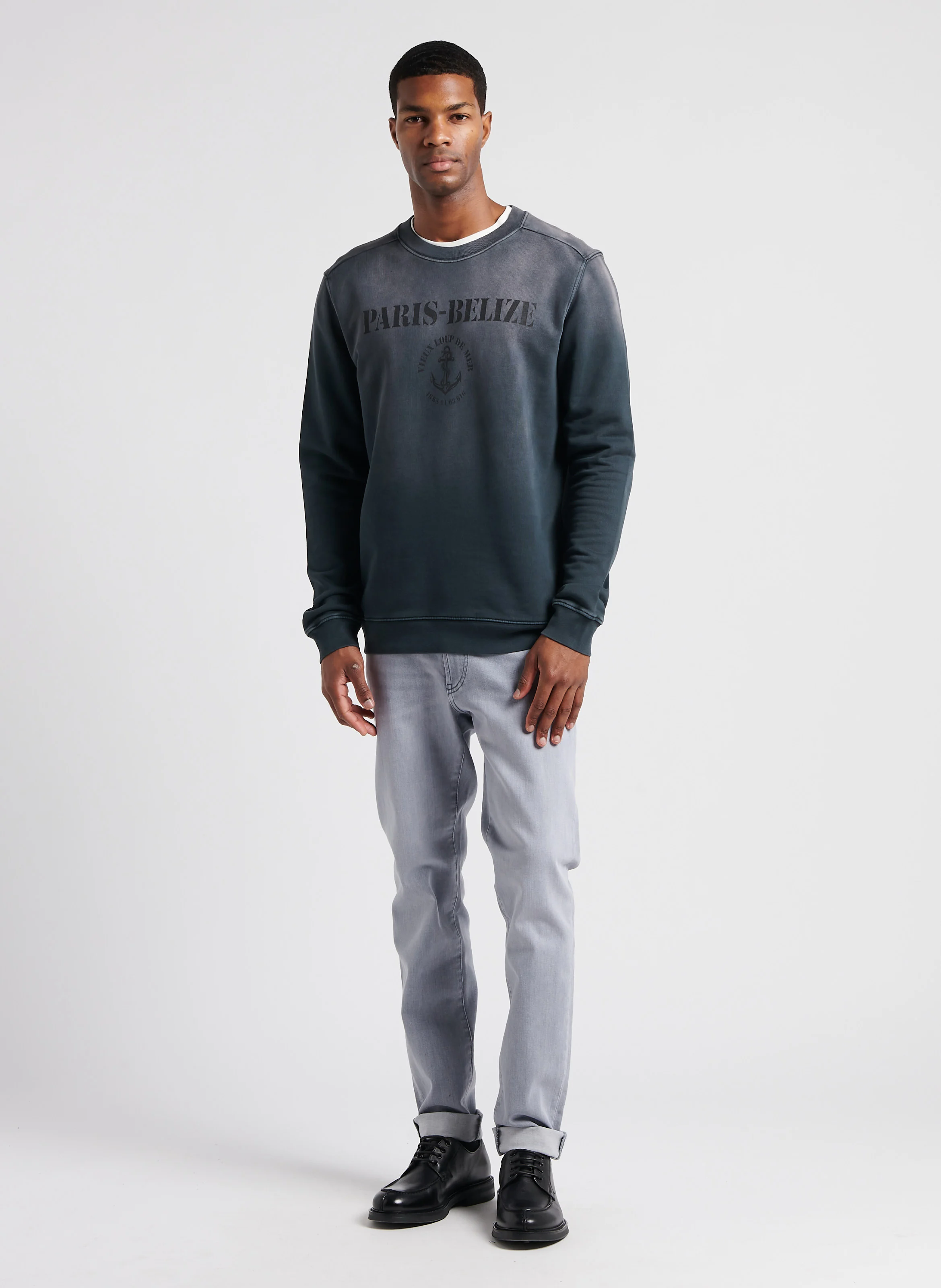 Jean slim en coton stretch | Gris