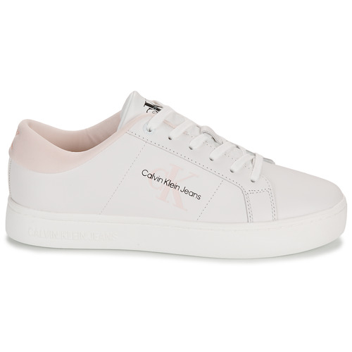 Calvin Klein Jeans - CLASSIC CUPSOLE LOWLACEUP LTH - Blanc / Rose