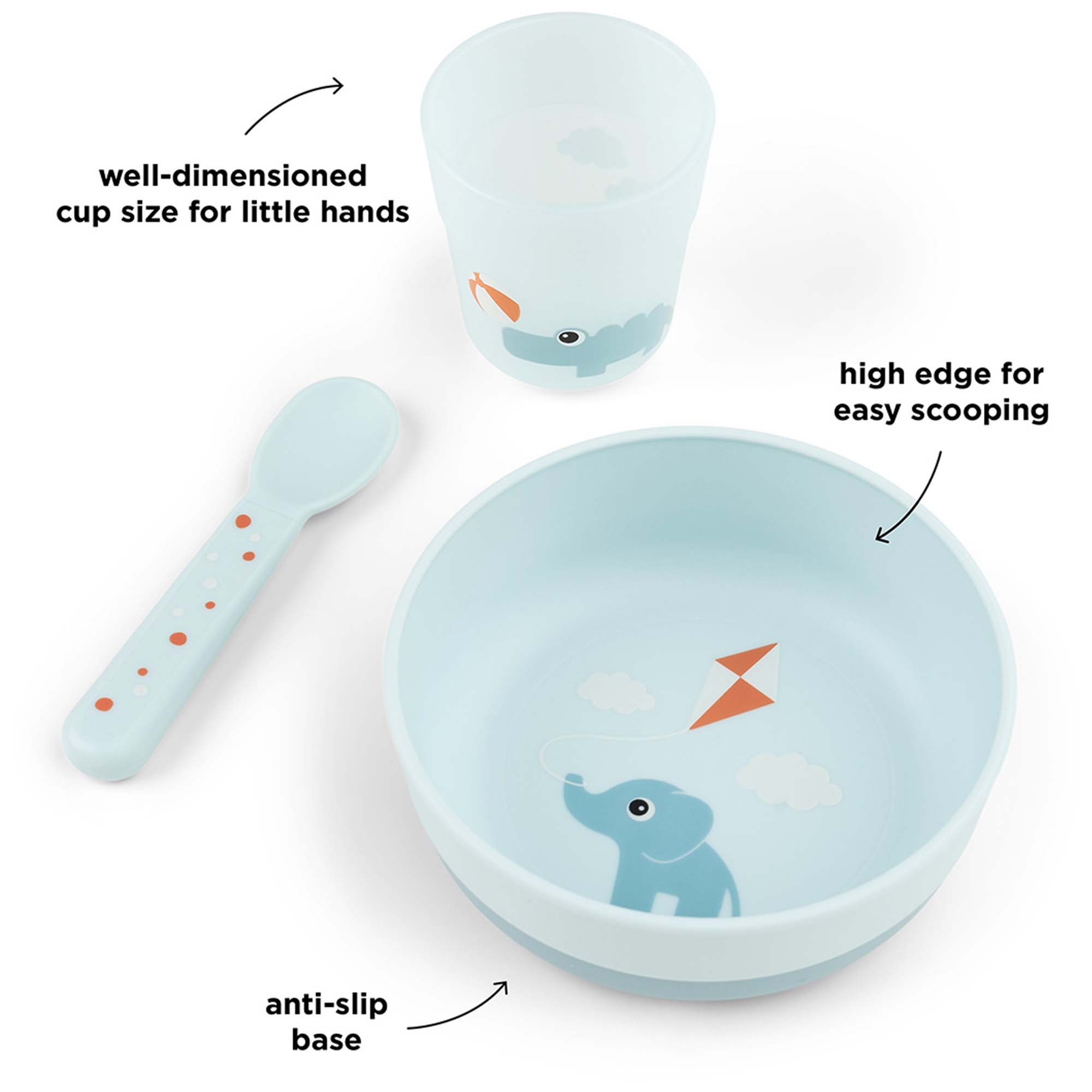 Done by Deer Playground First Meal eetset blauw