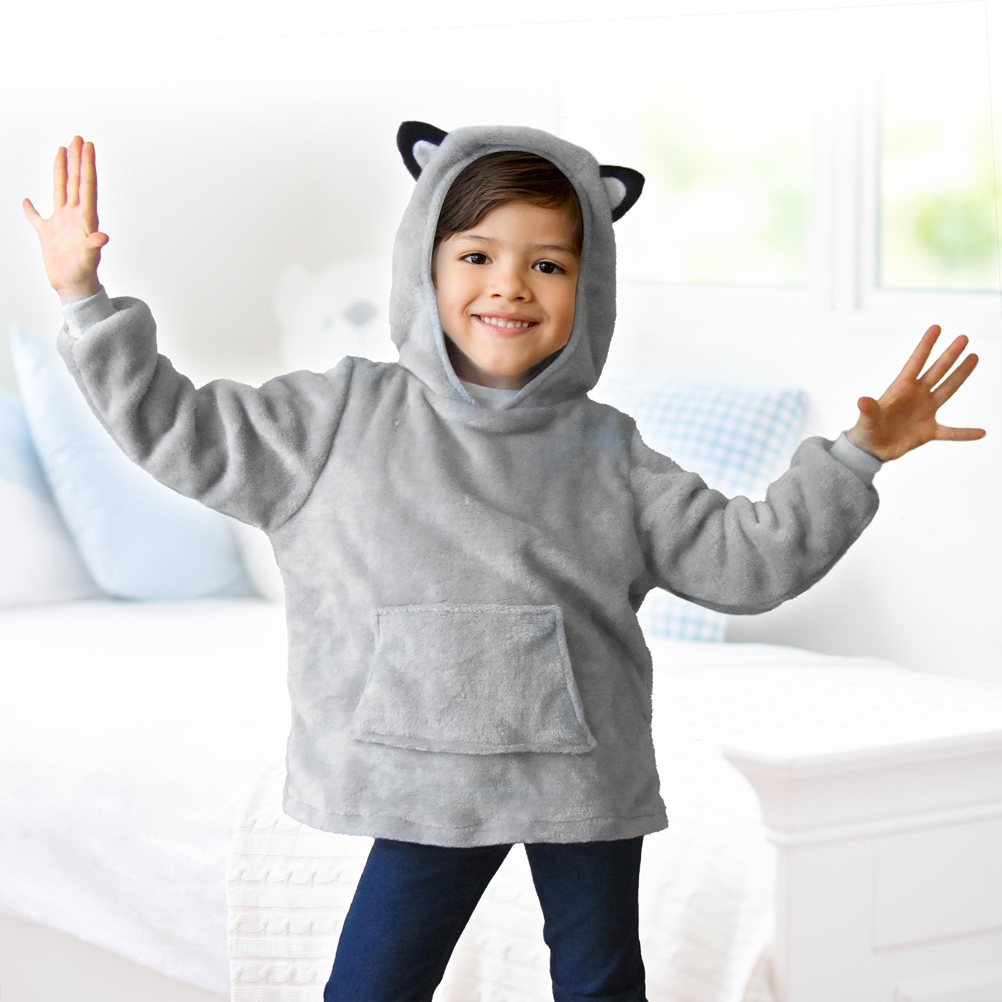 PELUCHE SWEAT A CAPUCHE ENFANT GRIS