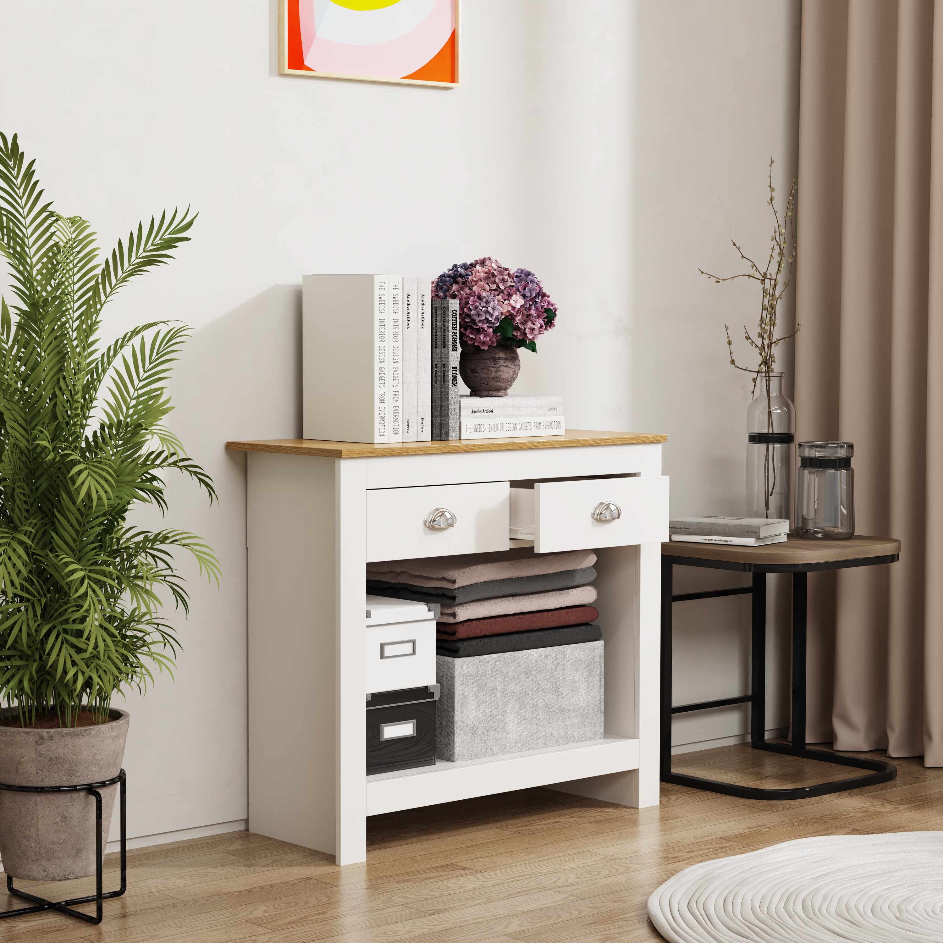 VCM Holz Kommode Sideboard Highboard Anrichte Schrank Dielenmöbel Schublade Balusa S