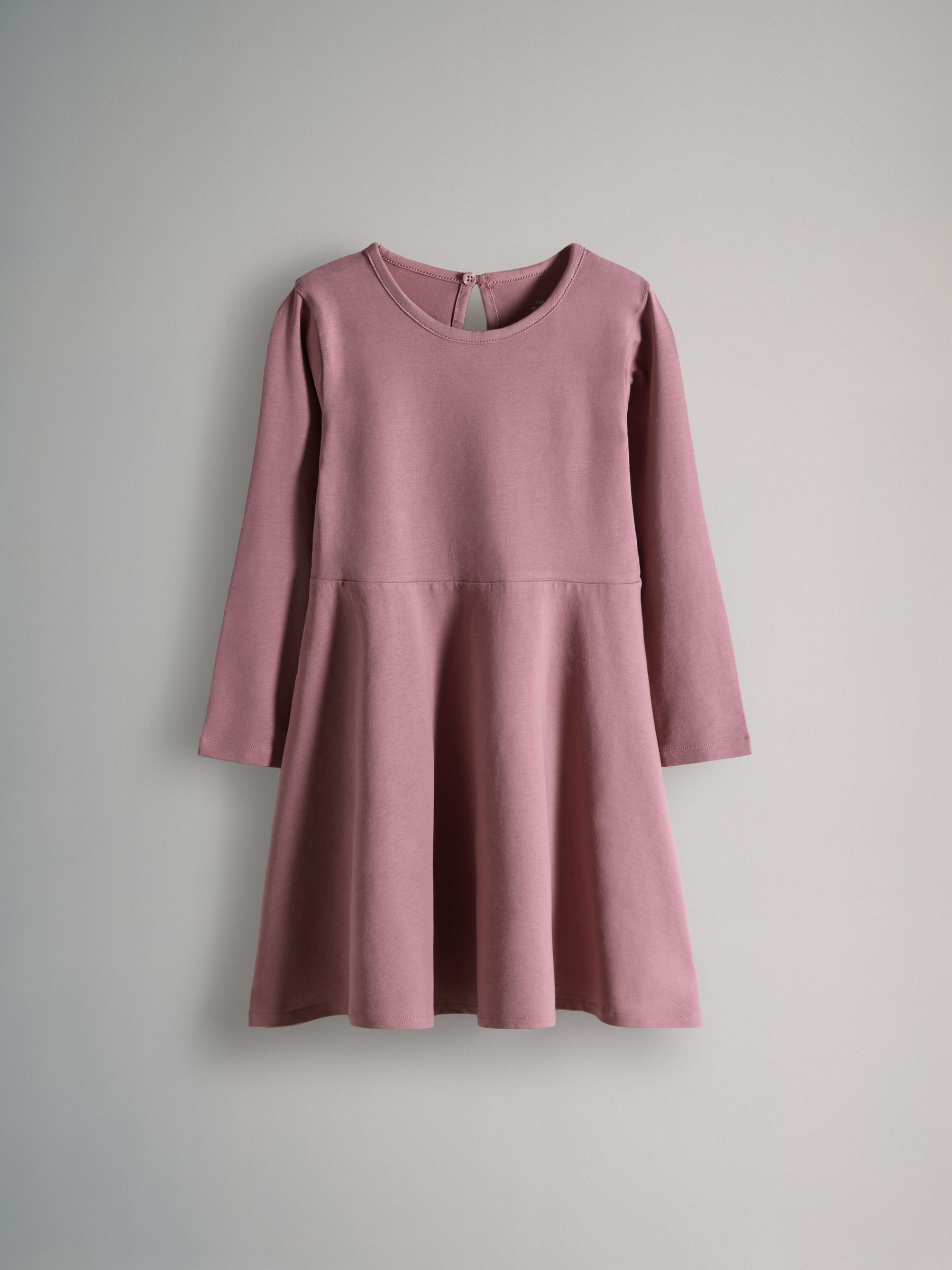 Marineblauw/Roze/Grijs - The Set 3 Pack Long Sleeve Skater Cotton Dresses