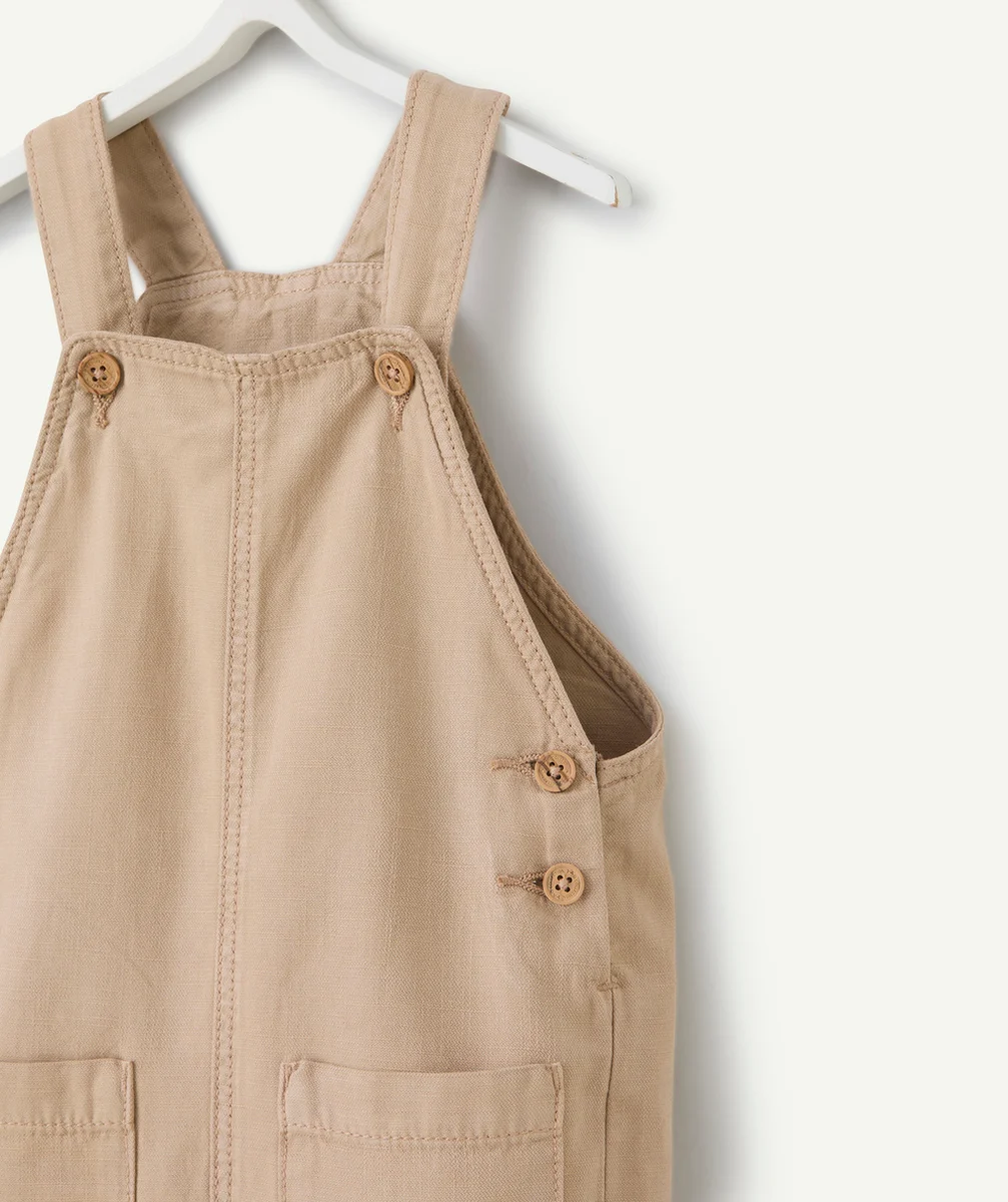 Salopette bébé garçon en viscose responsable beige