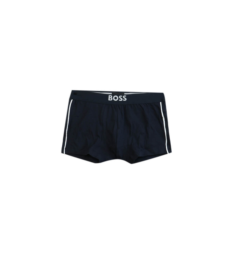 Conjunto BOSS: camiseta azul marinho e cueca boxer.