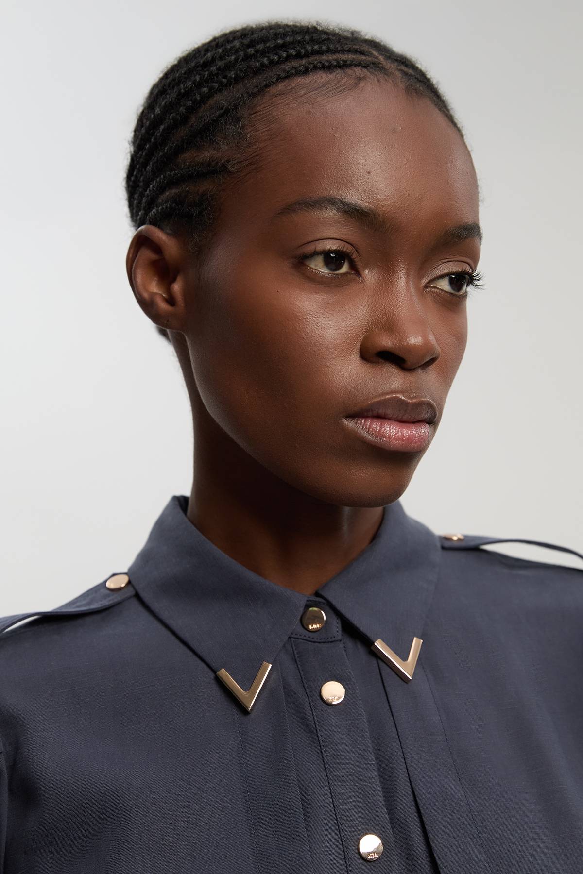 KarenMillen Robe Chemise En Sergé De Cupro Utilitaire Tissé Avec Détail Ceinture