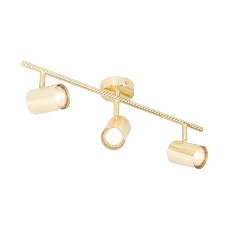 Moderne plafondlamp messing 3-lichts verstelbaar - Jeana