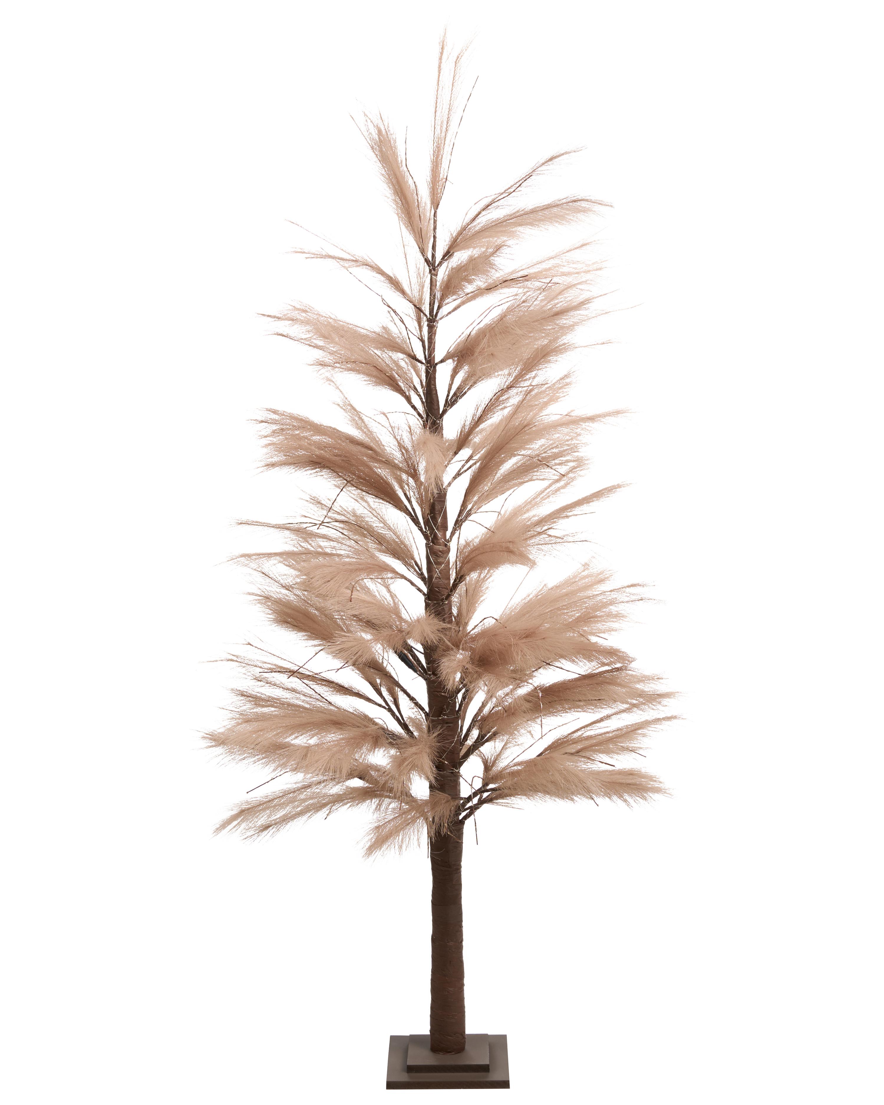 Buitendecoratie LED HAUGANES Kerstboom 190 cm Beige