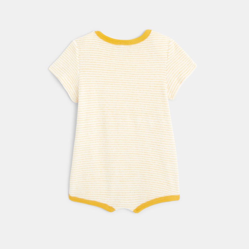 Combishort en coton éponge bébé jaune Absorba Jaune