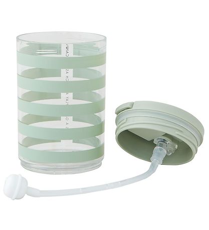 Design Letters Becher m. Strohhalme - Kids - 330 ml - Green Stre