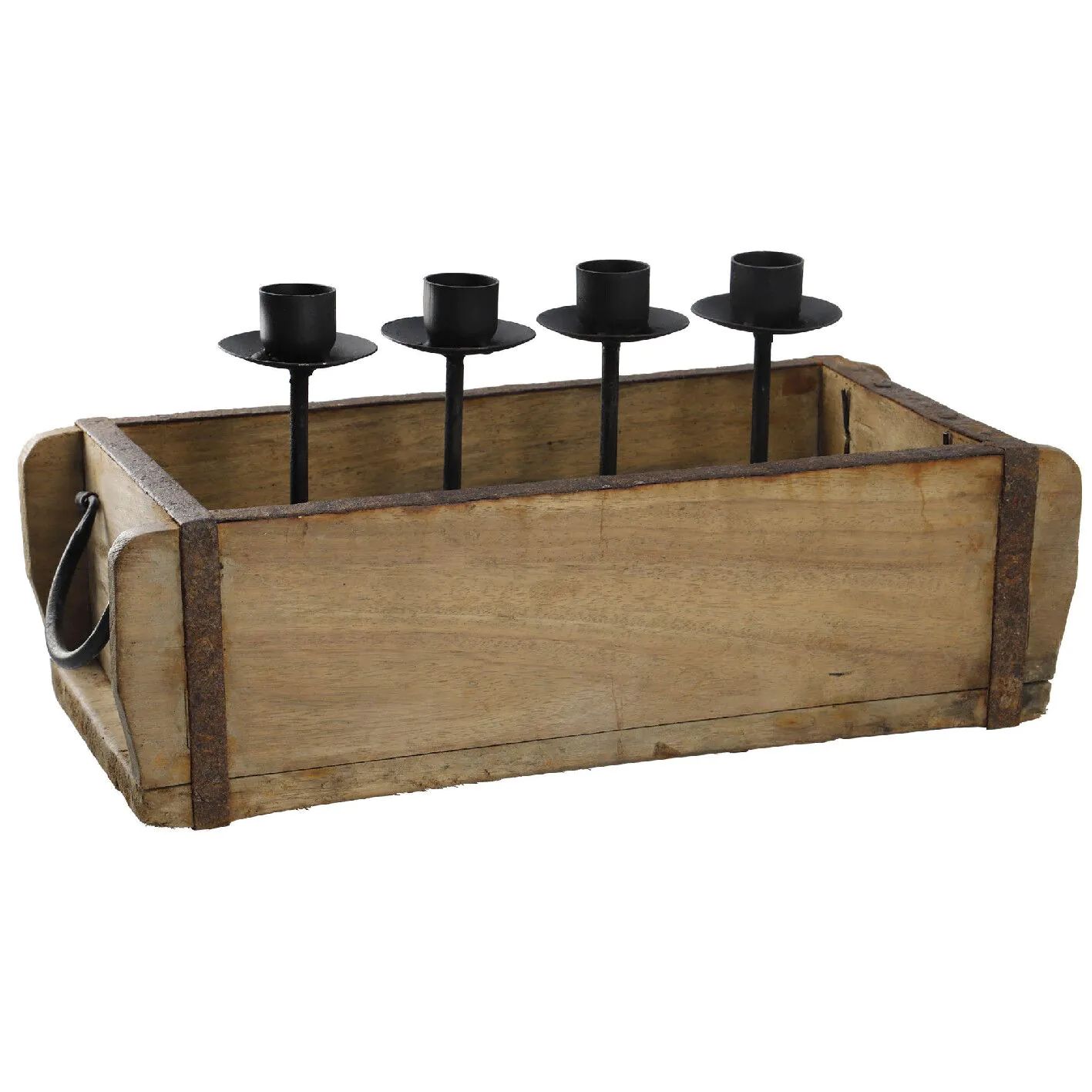 Kerzenhalter Holzschale, Rustik, 30 cm
