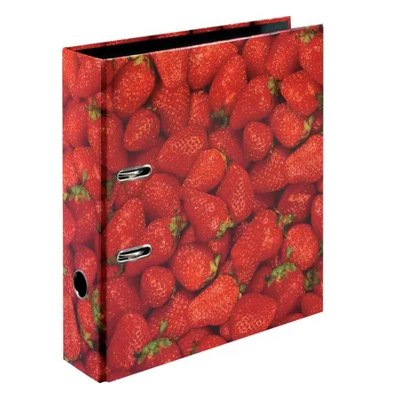 Herlitz Ordner A4 8cm FSC-Mix maXfile Erdbeere