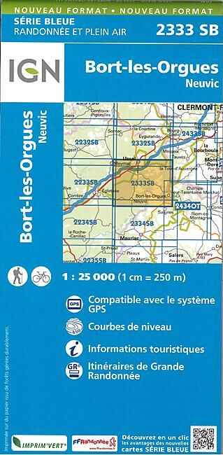 IGN - 2333 SB BORT LES ORGUES 1 25 000