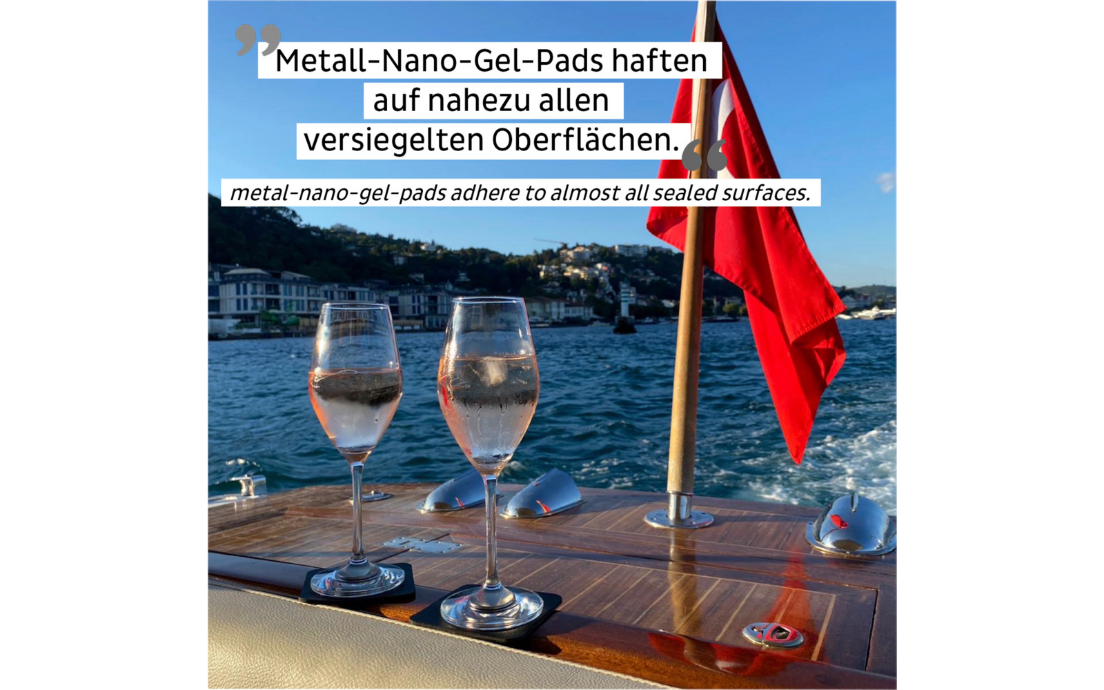 silwy® Magnet-Champagnergläser inkl. Untersetzer 2er Set (200 ml)