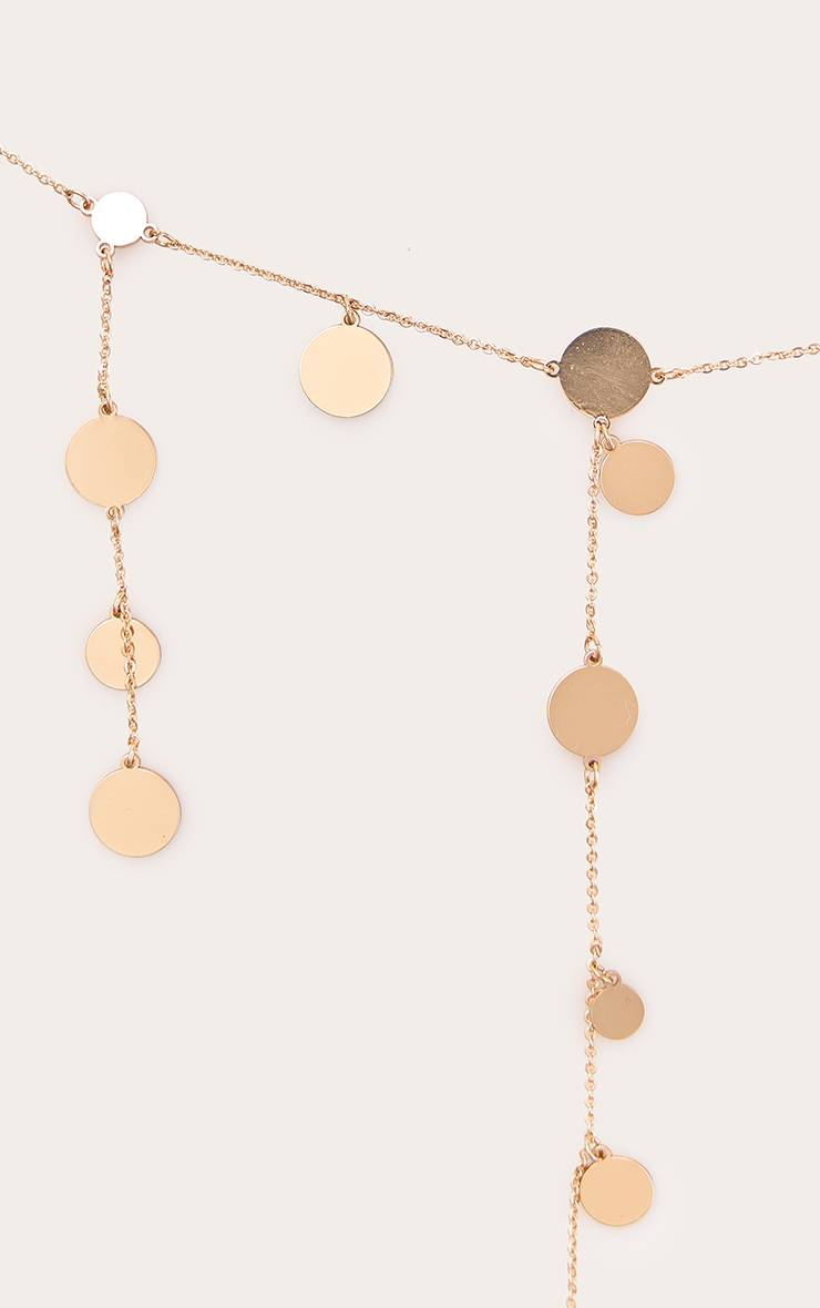 Doré Collier Drapé À Disques Superposés