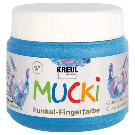 MUCKI Funkel-Fingerfarbe Diamanten-Blau 150 ml
