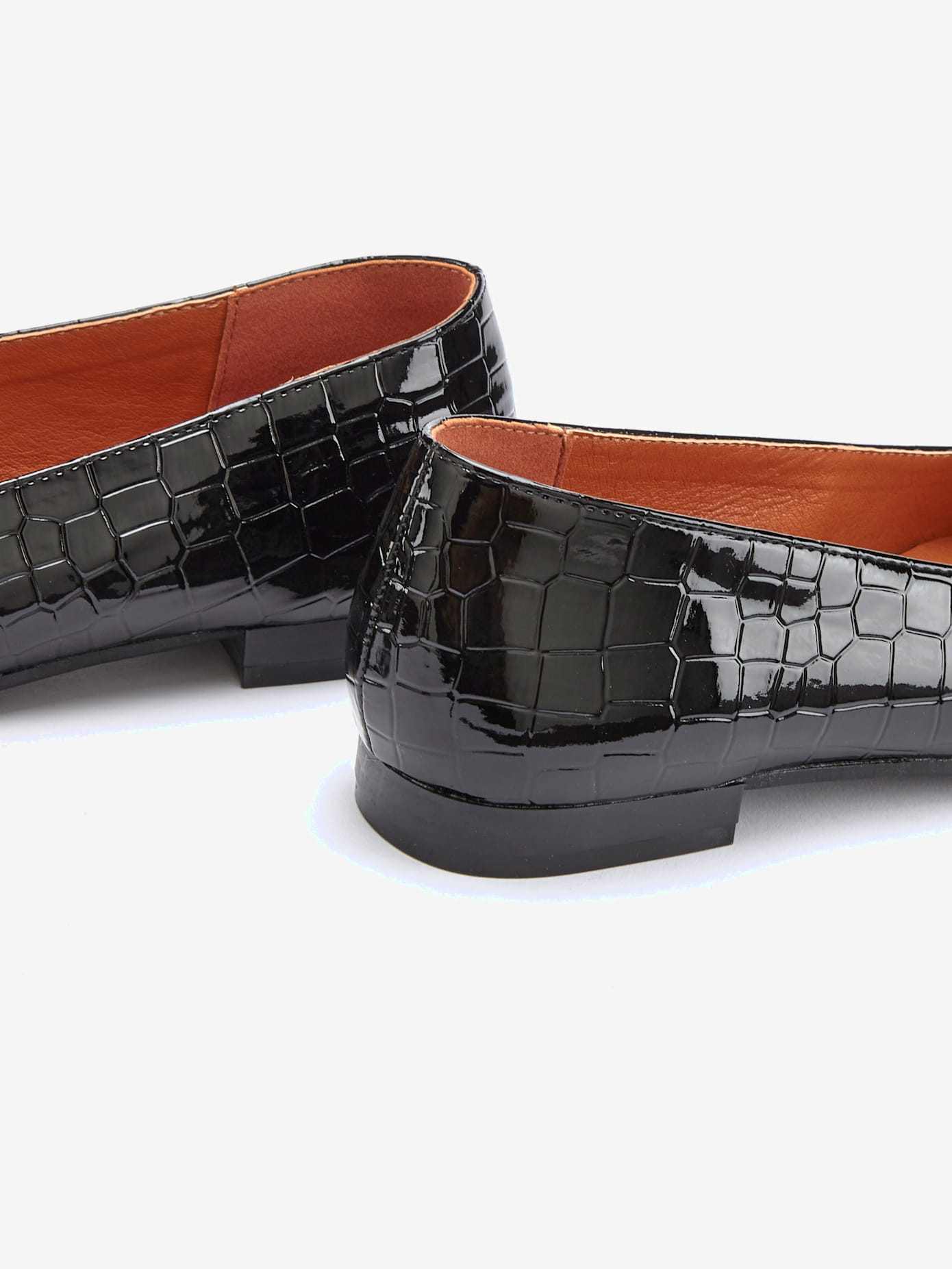 Ballerines à l'imitation croco raffinée