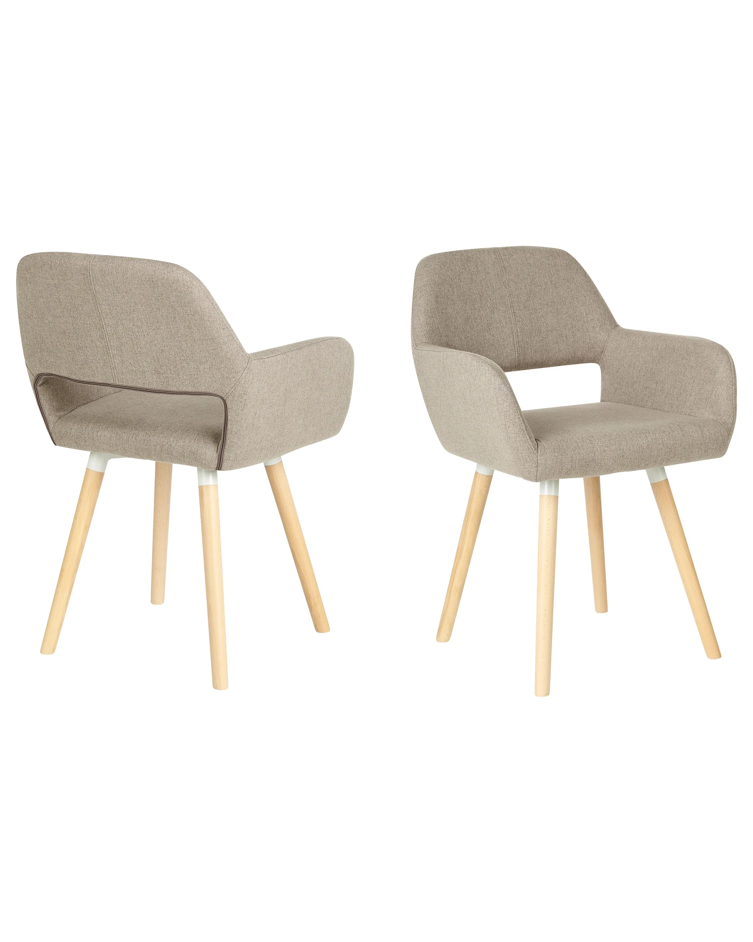 Set van 2 eetkamerstoelen CHICAGO Stof Taupe