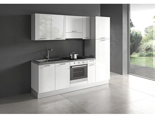 NEWFORM - Pack Cuisine Raffaello blanc 240 cm + électroménager