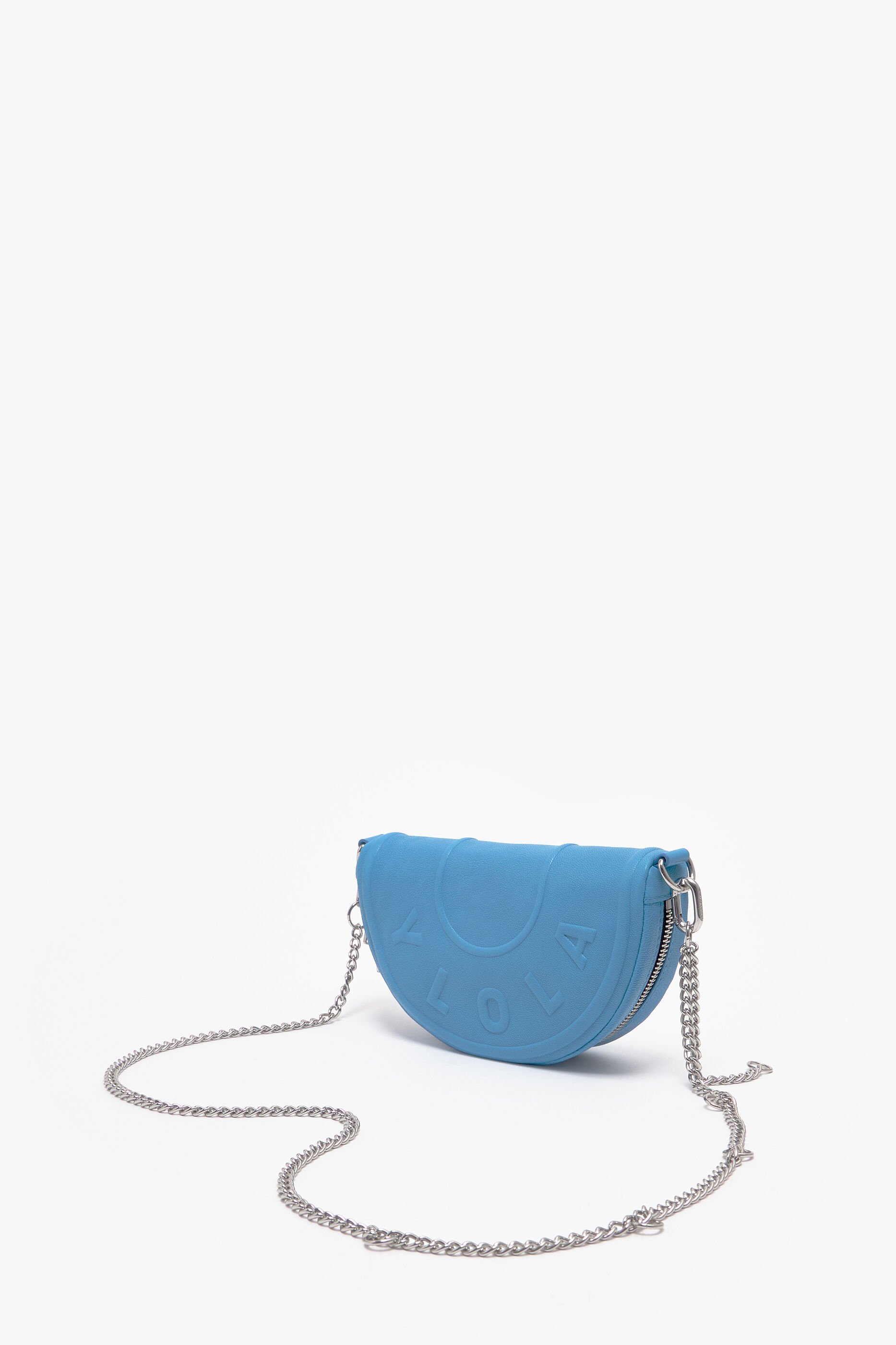 Bolsa de ombro XS Chimo em couro azul