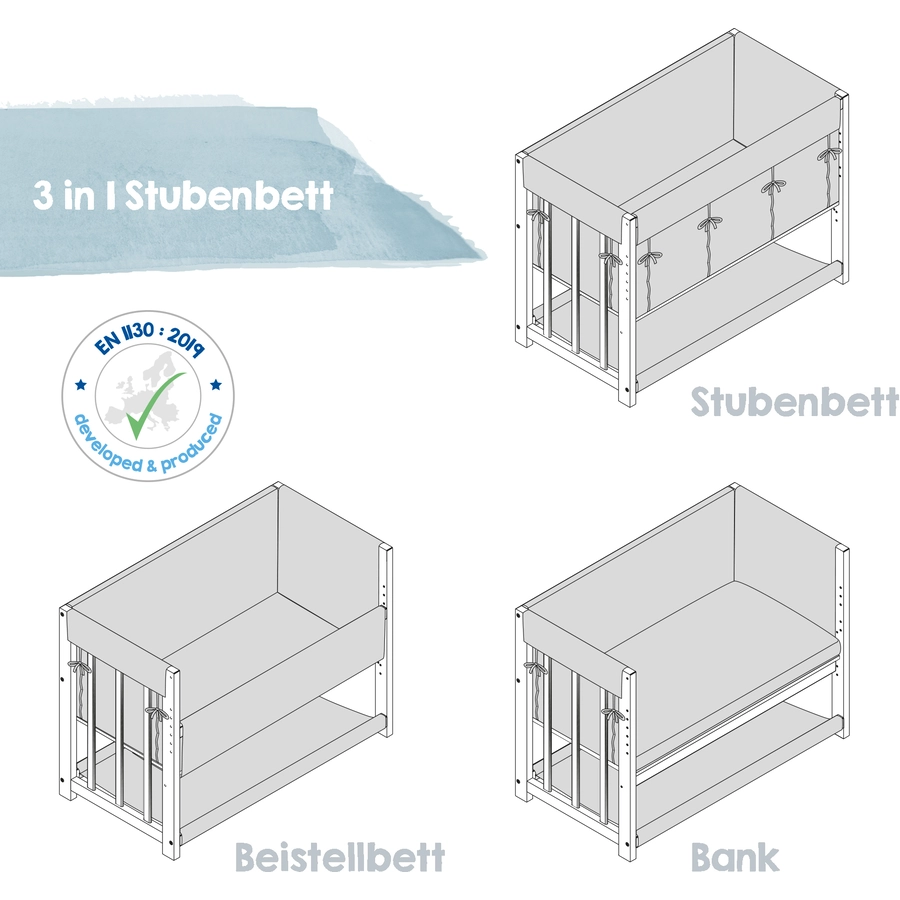 roba Stubenbett Little Stars 3 in 1 weiß
