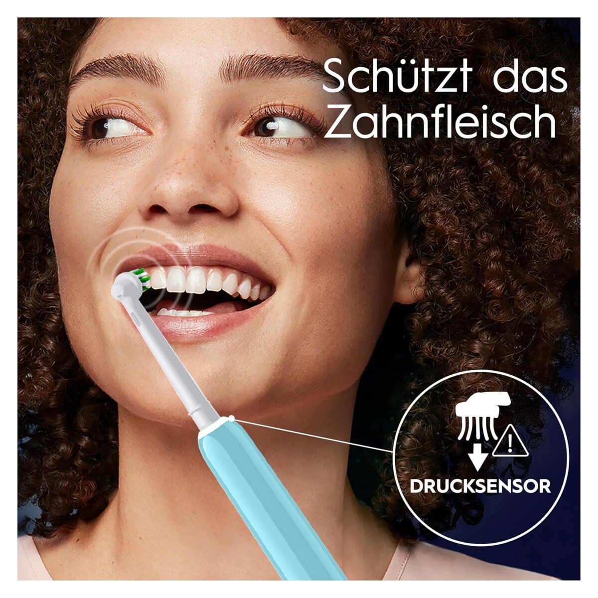 Oral-B Elektrische Zahnbürste Pro 1 Black/Caribbean Blue mit 2. Handstück