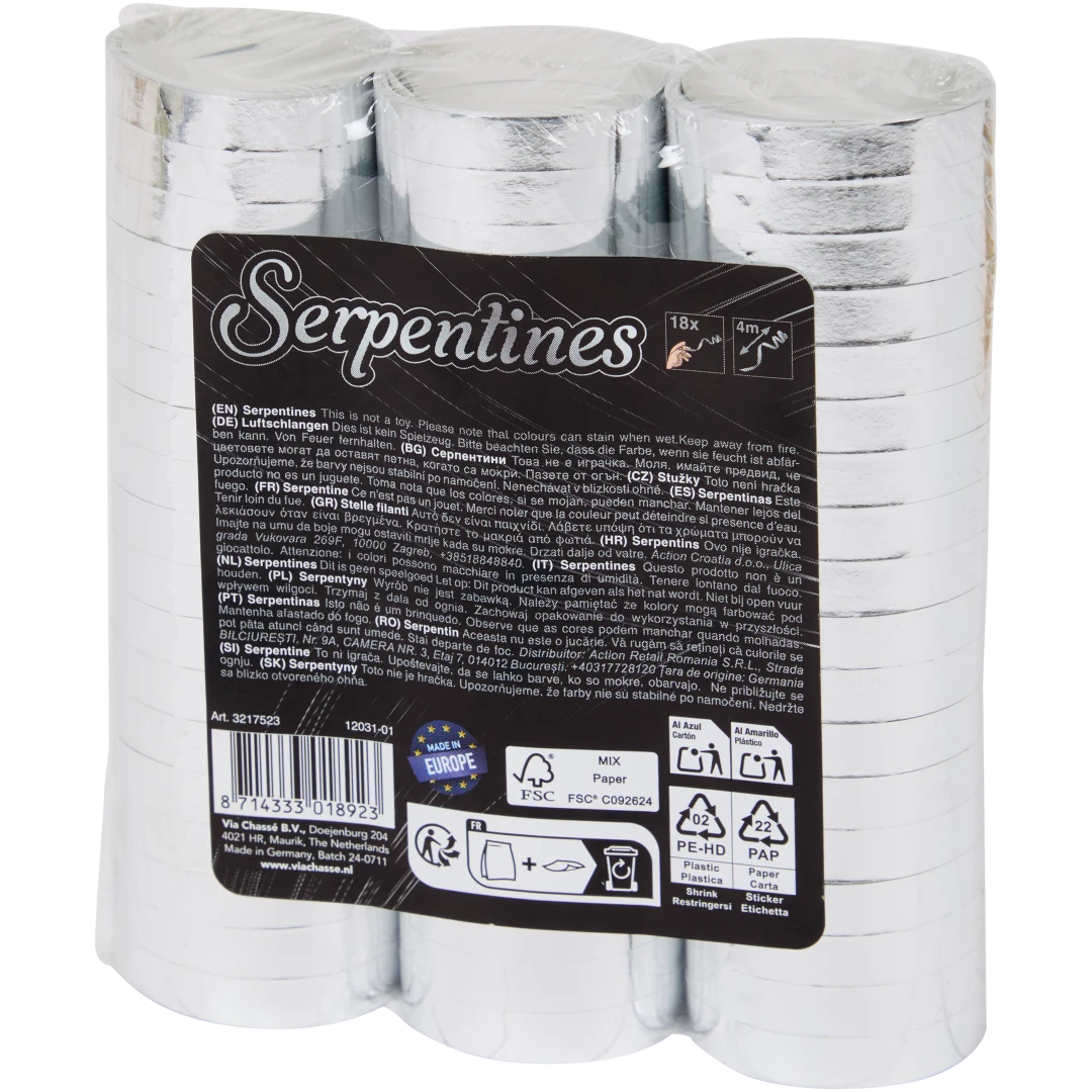 Serpentines 18 x 4 meter | diverse kleuren