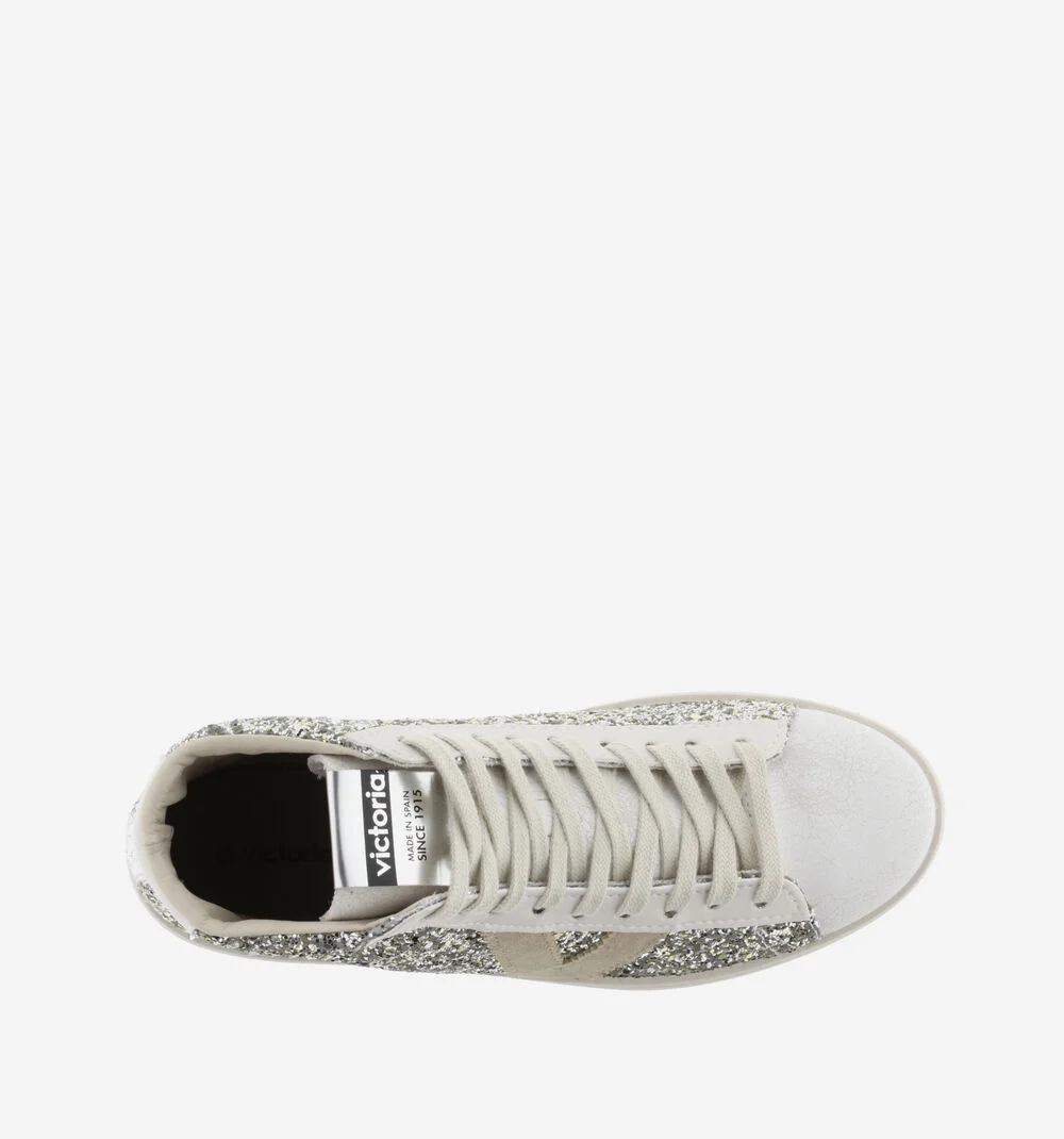 BERLÍN BOTTINE GLITTER & CUIR Bottines femme finition paillettes PLATA