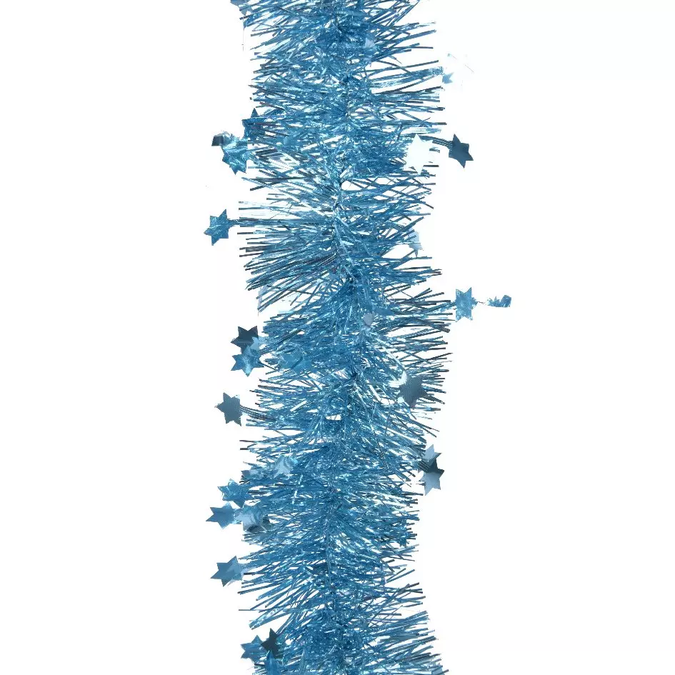 Guirlande de Noël (D9 cm) étoilée Alpine Bleu pétillant