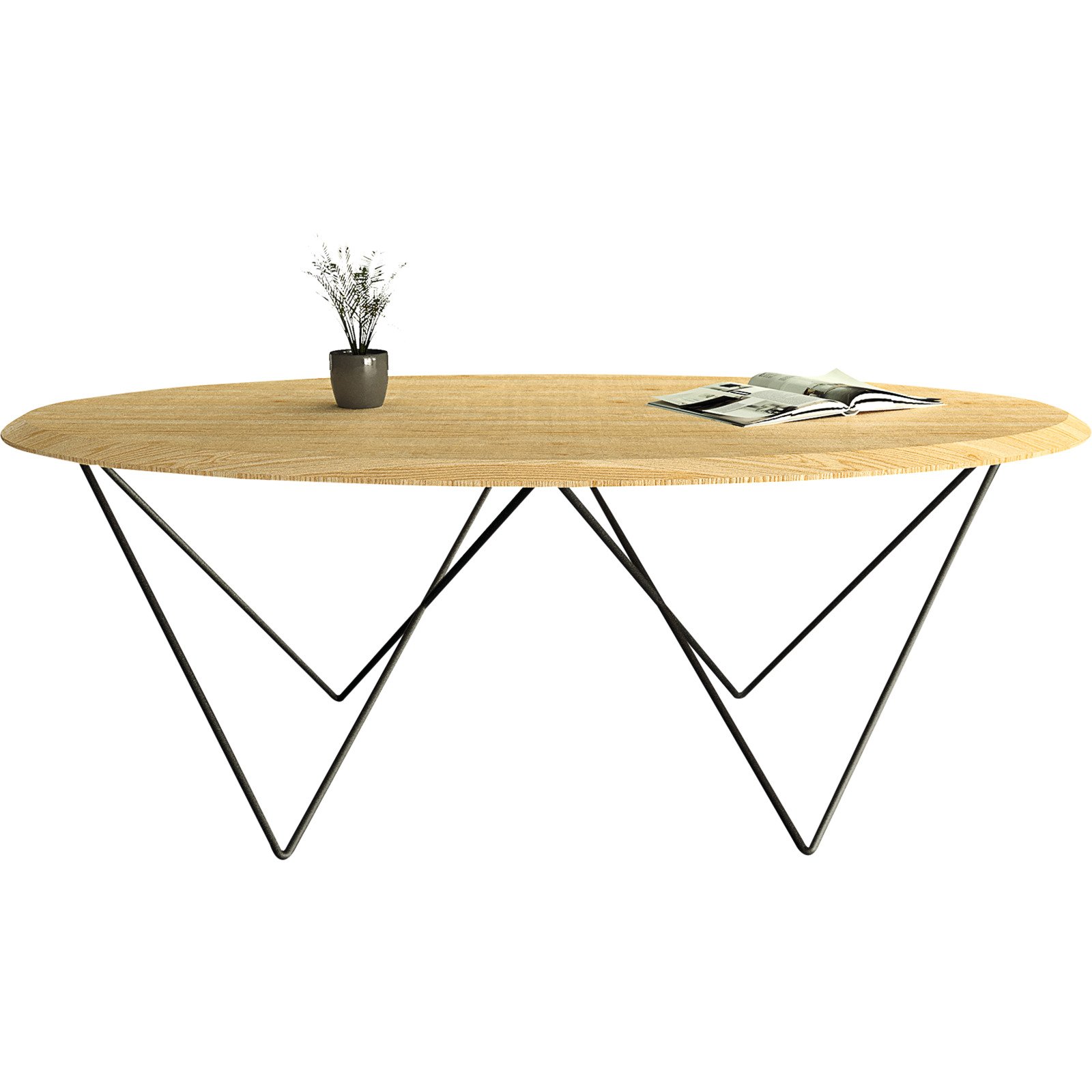 Salontisch Neris Wildeiche massiv geölt 110 x 40 x 60 cm