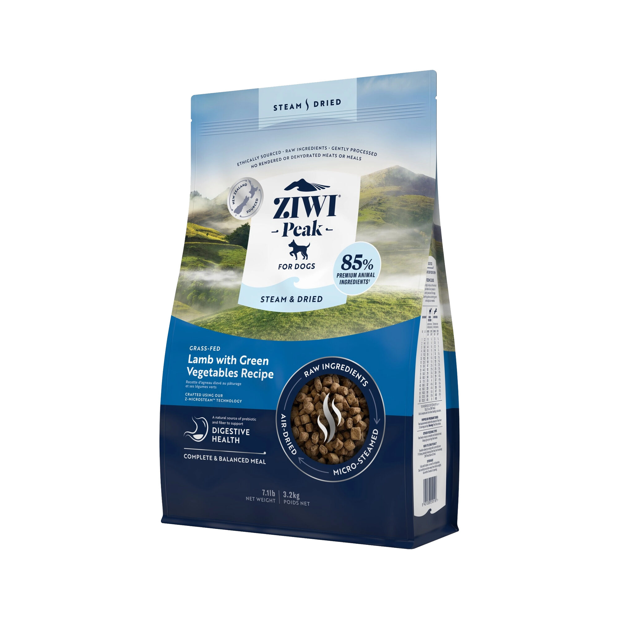 Ziwi Peak Steam & Dried hondenvoeding - Lam