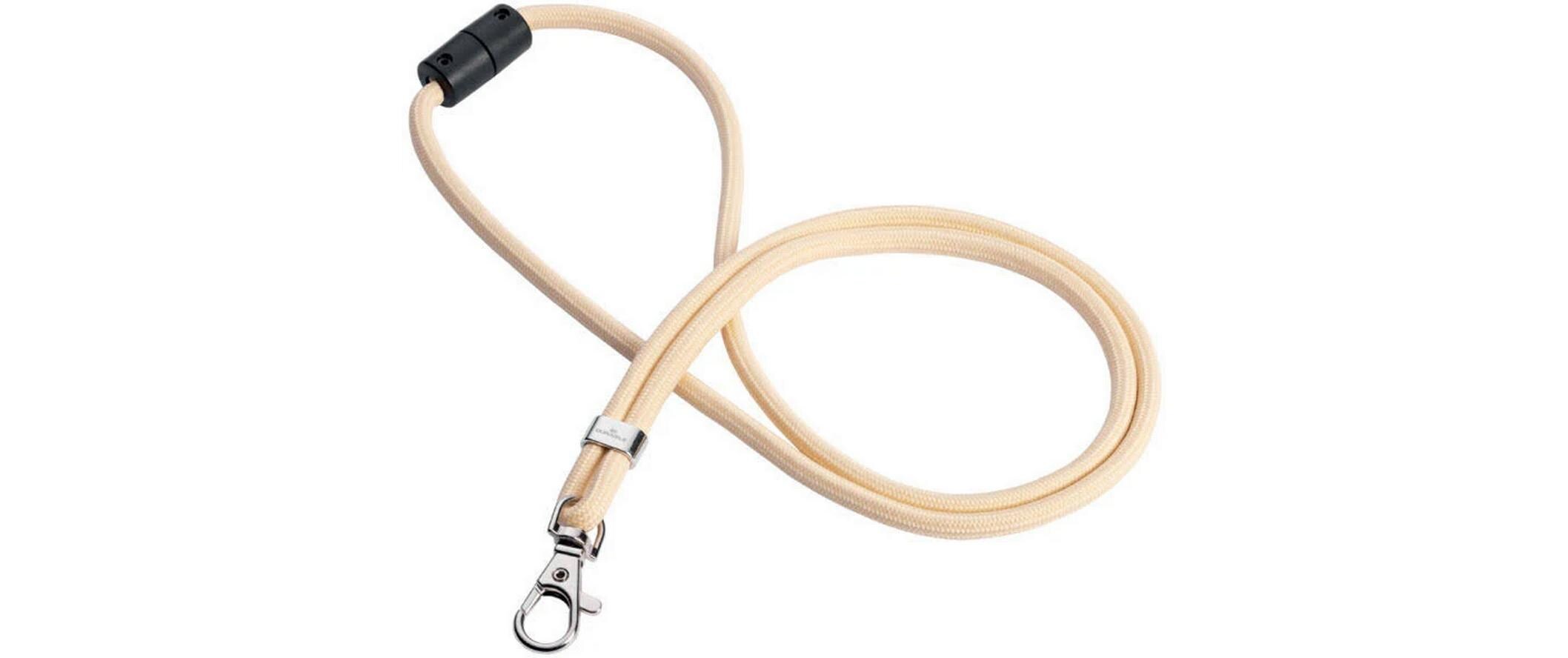 Textilband rPET mit Karabineer 10 Stück, GrünNachhaltiges Ausweishalterband aus Recyclingmaterial mit praktischem Karabiner
