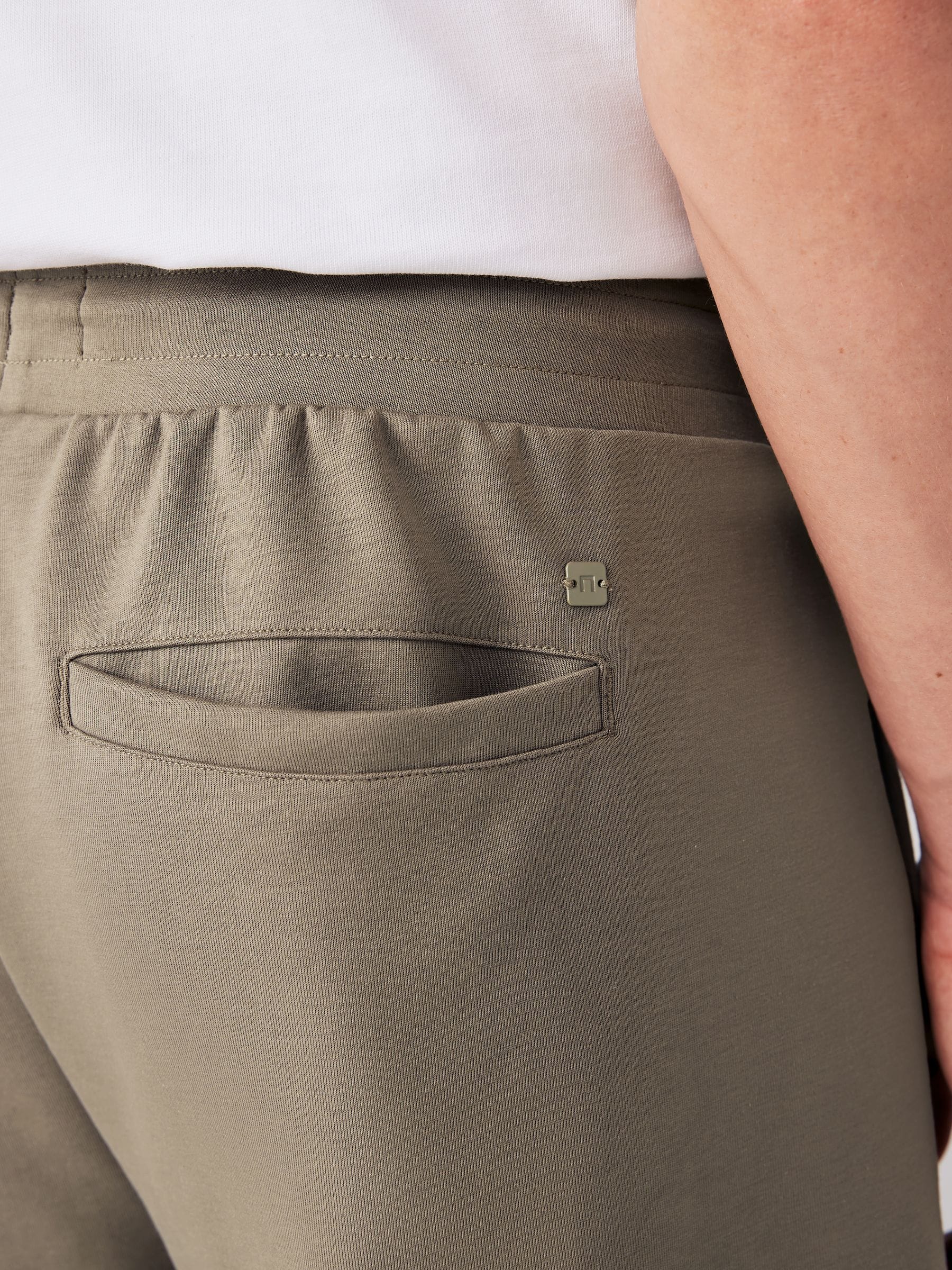 Ecru naturel - 2 jersey shorts met ritszakje