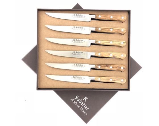 Coffret de 6 Steaks 13 cm - Manche Olivier Couteaux de cuisine professionnel