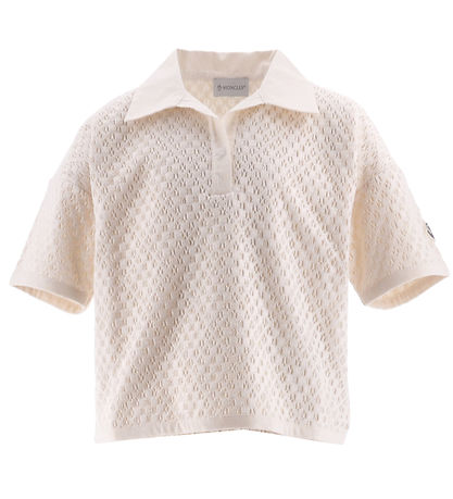 Moncler T-shirt/Shorts - Strik - Creme m. Hulm?nster