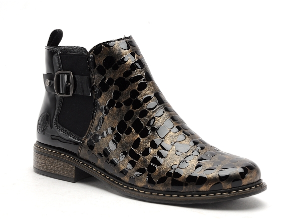 Rieker boots bottine plates femme z4965 noir